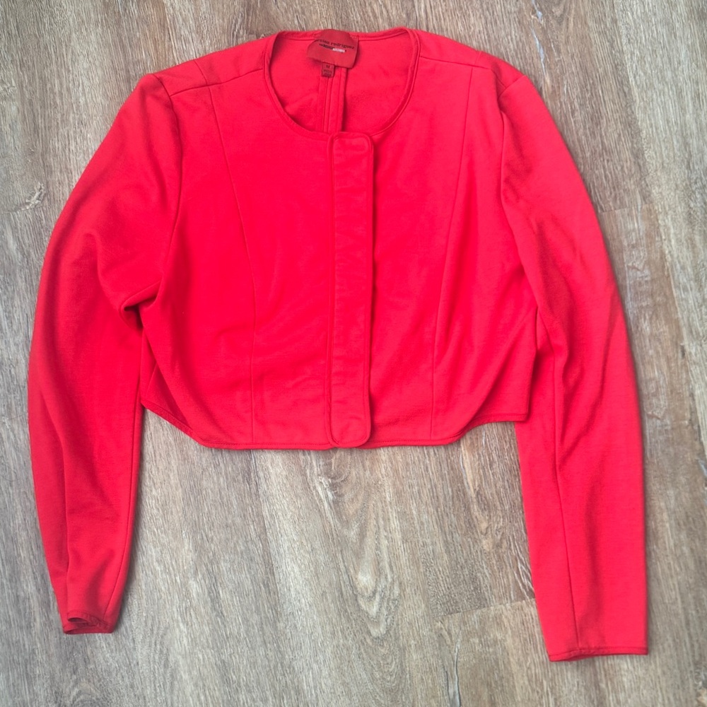 NARCISO RODRIGUEZ DESIGN NATION Snap Front Cropped Bolero Jacket Sz M PERFECT